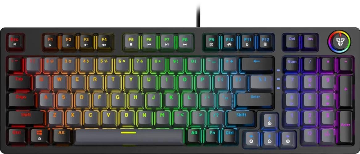 Fantech ATOM96 MK890 RGB Wired Mechanical Gaming Keyboard - Grey