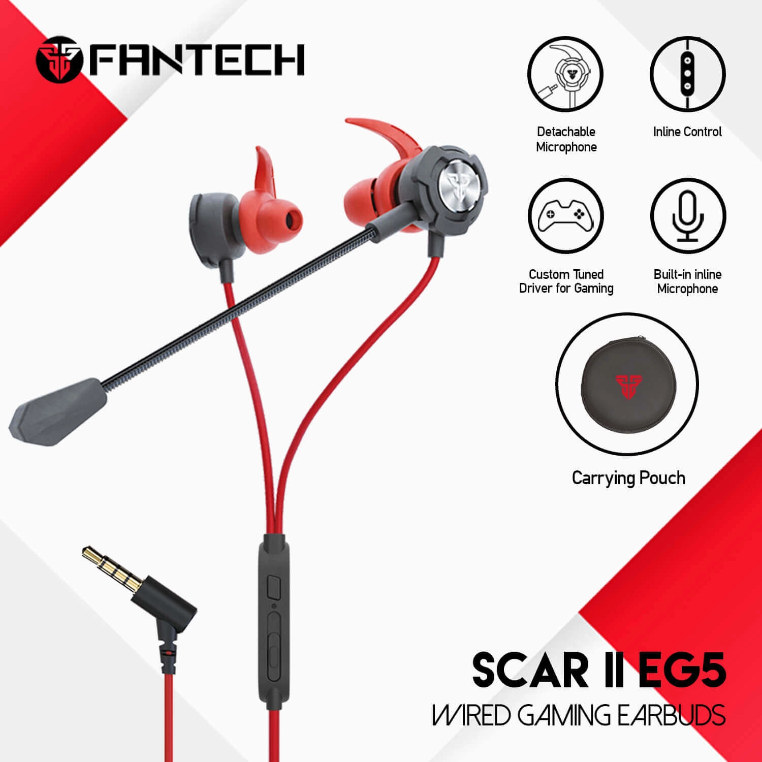 Fantech SCAR II EG5 Wired Gaming Earphones  for sale in Egypt from Games2Egypt