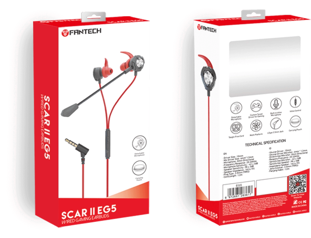 Fantech SCAR II EG5 Wired Gaming Earphones  for sale in Egypt from Games2Egypt