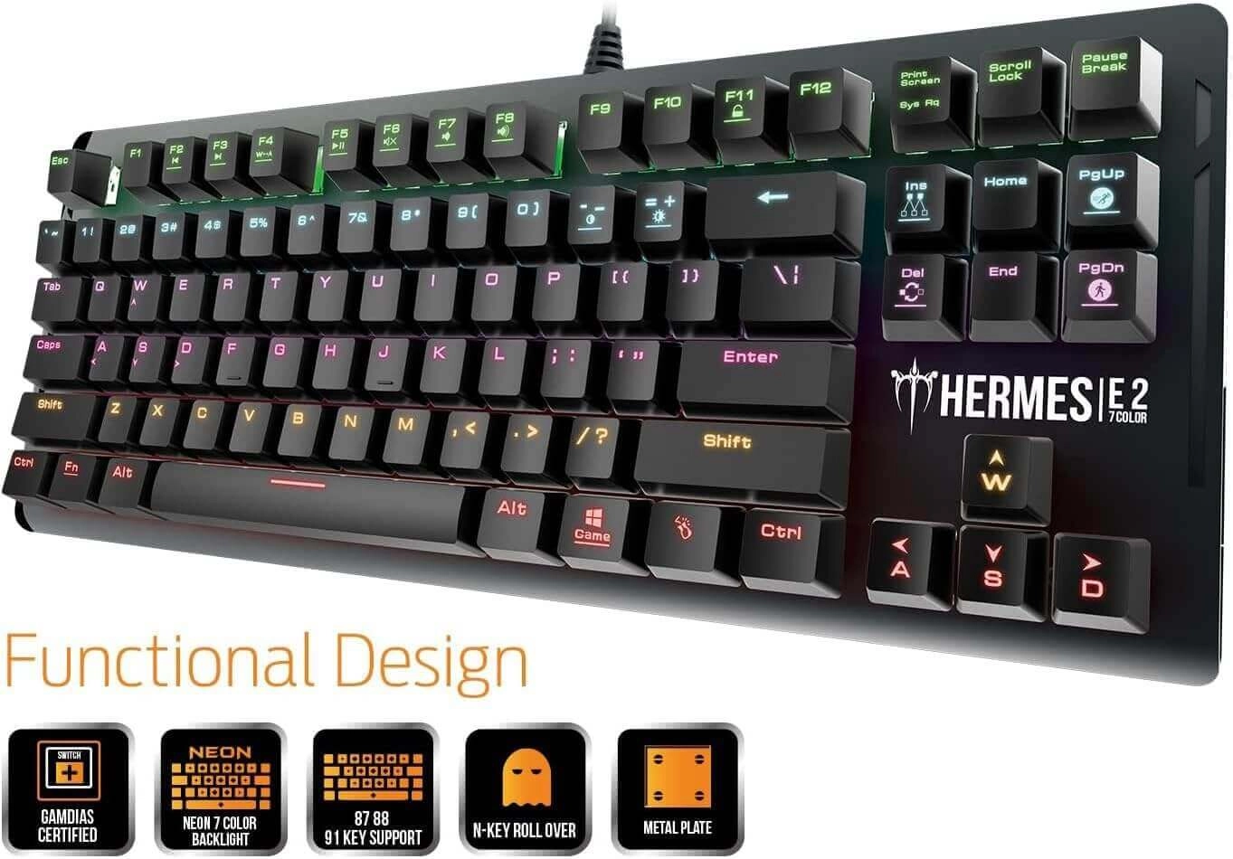 GAMDIAS HERMES E2 Gaming Mechanical Keyboard with Brown Switch  for sale in Egypt from Games2Egypt