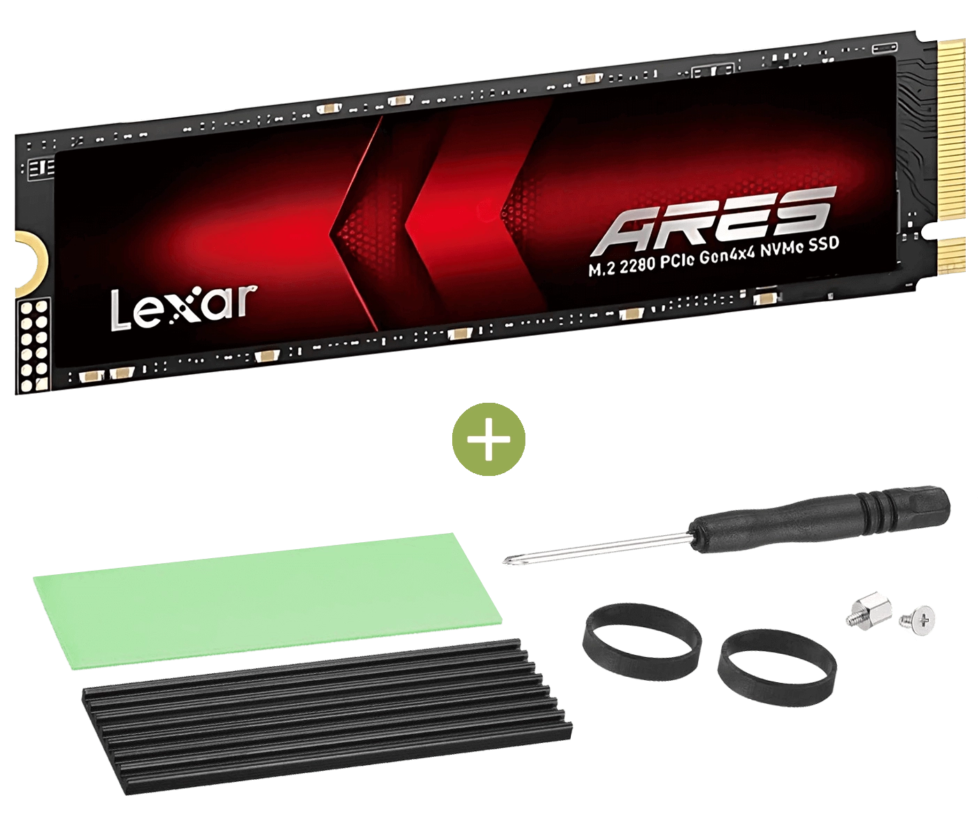 Lexar M.2 ARES Gen 4 NVMe 2TB SSD + Heatsink for PS5  for sale in Egypt from Games2Egypt