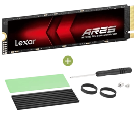 Lexar M.2 ARES Gen 4 NVMe 2TB SSD + Heatsink (94634)