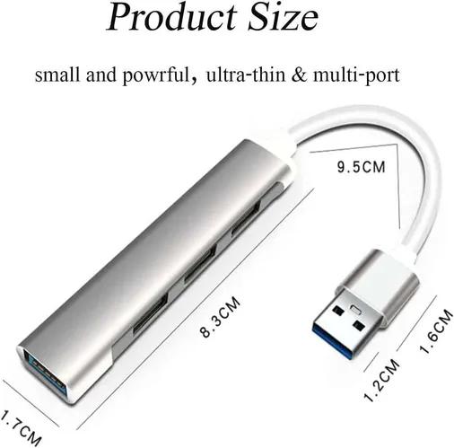 COTECI 4 in 1 USB to usb  Adapter Hub - Silver  for sale in Egypt from Games2Egypt