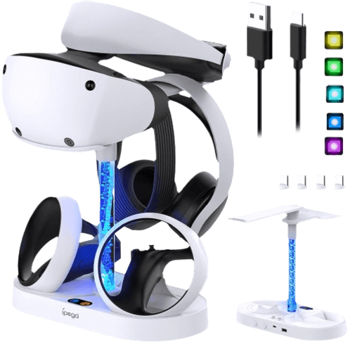 iPega Dual Charging Stand with RGB Light Column for PSVR2 