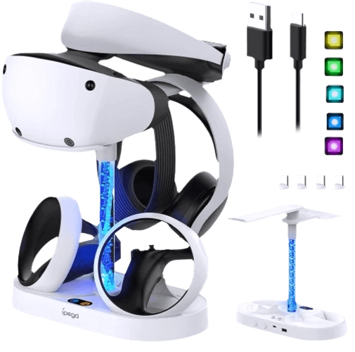 iPega Dual Charging Stand with RGB Light Column for PSVR2 