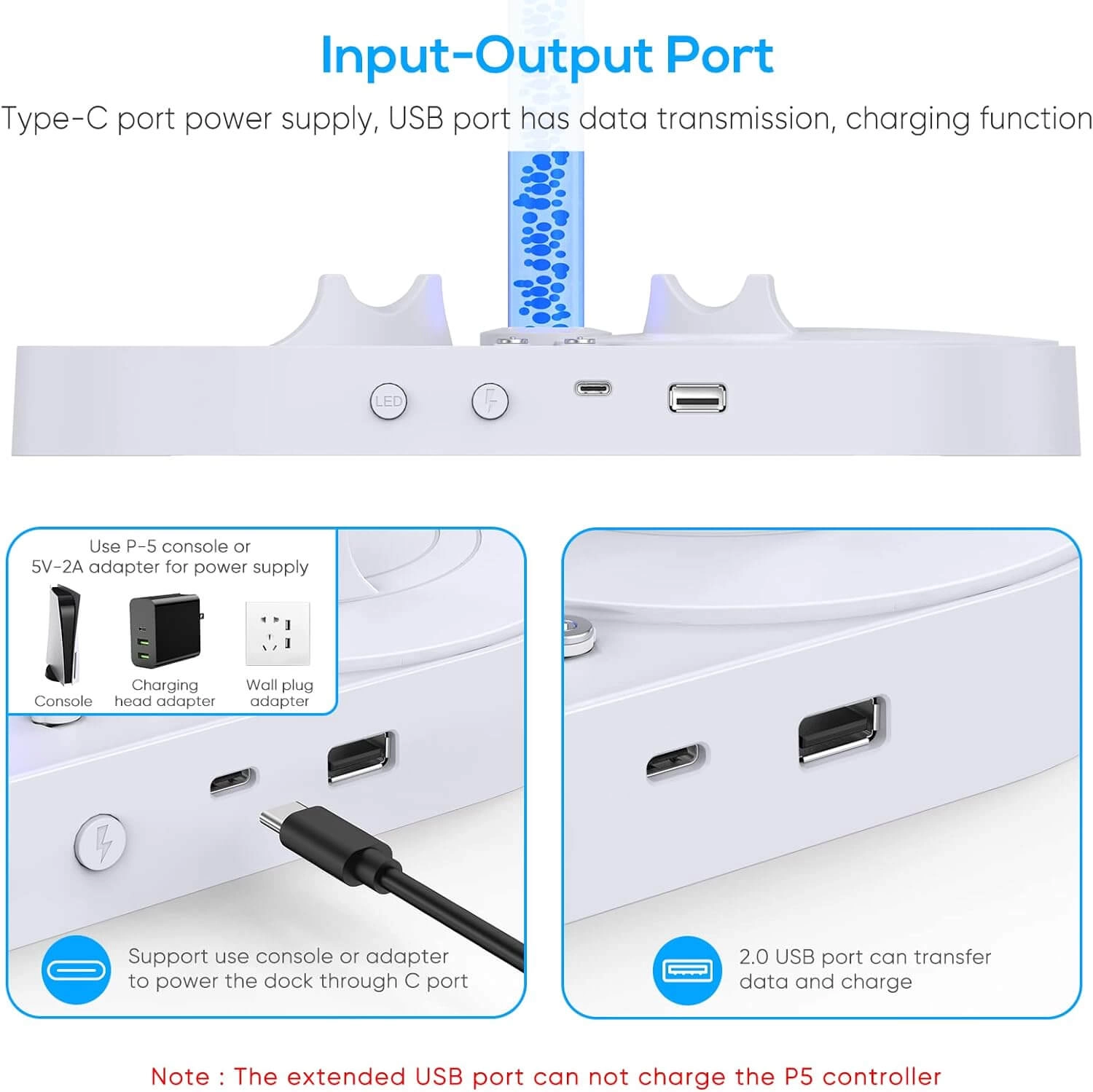 iPega Dual Charging Stand with RGB Light Column for PSVR2   for sale in Egypt from Games2Egypt