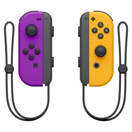 Nintendo Switch  Joy-Con Neon Purple - Neon Orange - Used