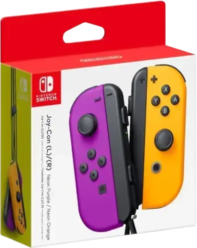 Nintendo Switch  Joy-Con Neon Purple - Neon Orange - Used  for sale in Egypt from Games2Egypt