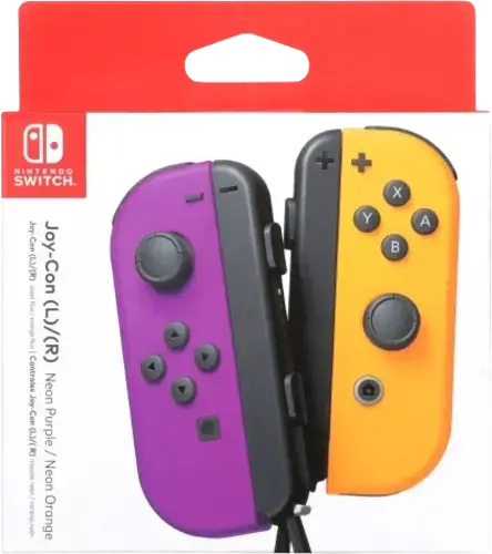 Nintendo Switch  Joy-Con Neon Purple - Neon Orange - Used  for sale in Egypt from Games2Egypt