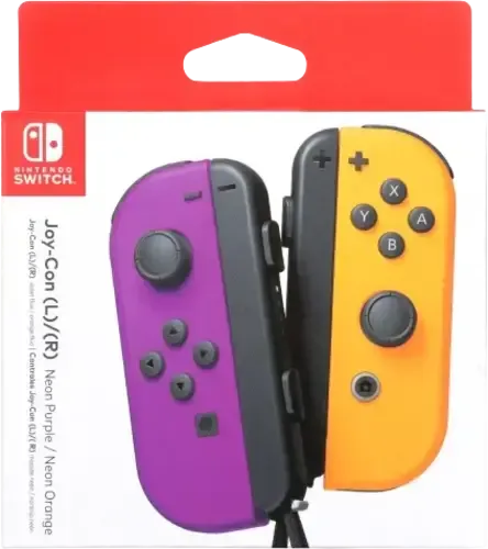 Nintendo Switch  Joy-Con Neon Purple - Neon Orange - Used