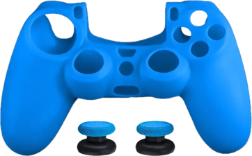 Dobe Silicone Cover Case for PS4 DualShock Controller with Analog Grips - Blue  for sale in Egypt from Games2Egypt