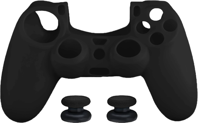 Dobe Silicone Cover Case for PS4 DualShock Controller with Analog Grips - Black  for sale in Egypt from Games2Egypt