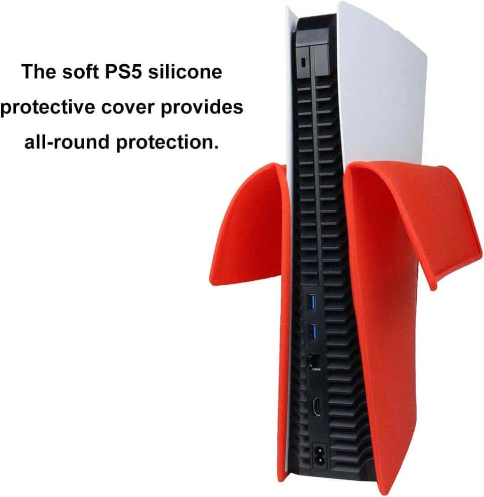 Silicone Case Cover For PS5 Console - Red  for sale in Egypt from Games2Egypt