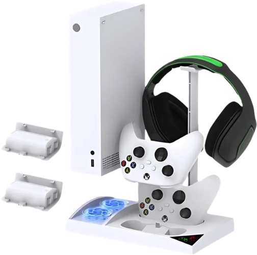 Vertical Cooling Stand with Charging Station for Xbox Series S Console