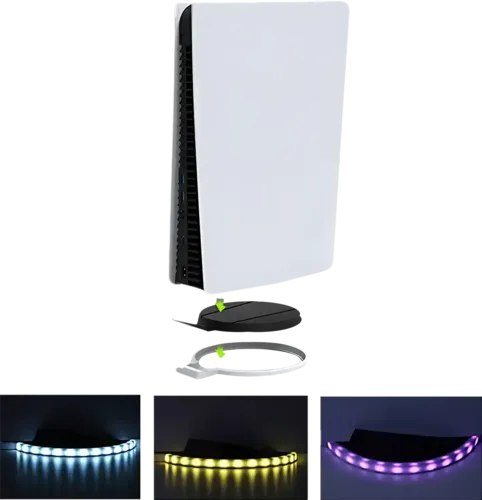Dobe Host Base RGB Light Bracket Base for PS5 Console - White