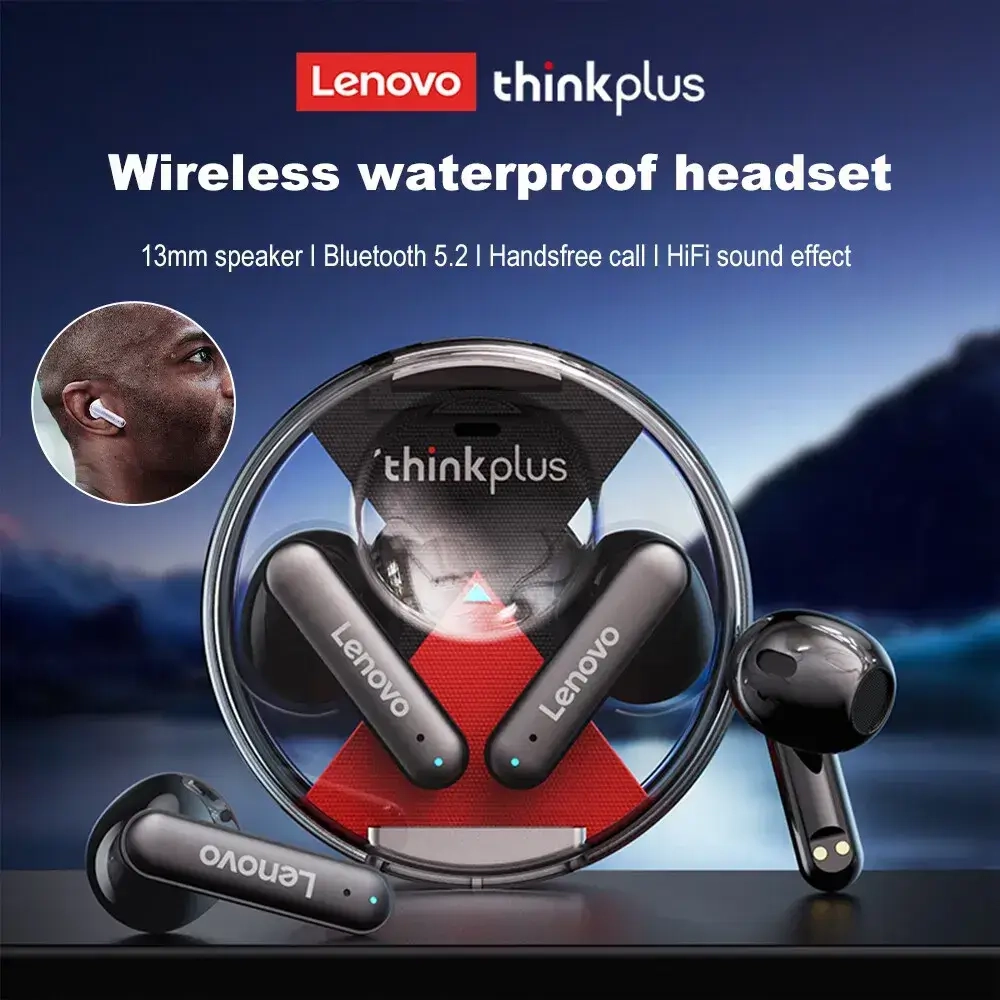 Lenovo Thinkplus LP10 TWS Wireless Bluetooth Earbuds - Black  for sale in Egypt from Games2Egypt