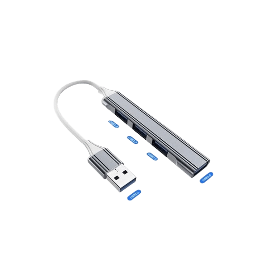 COTECI 4 in 1 USB to usb  Adapter Hub - Silver  for sale in Egypt from Games2Egypt