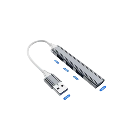 COTECI 4 in 1 USB to usb  Adapter Hub - Silver