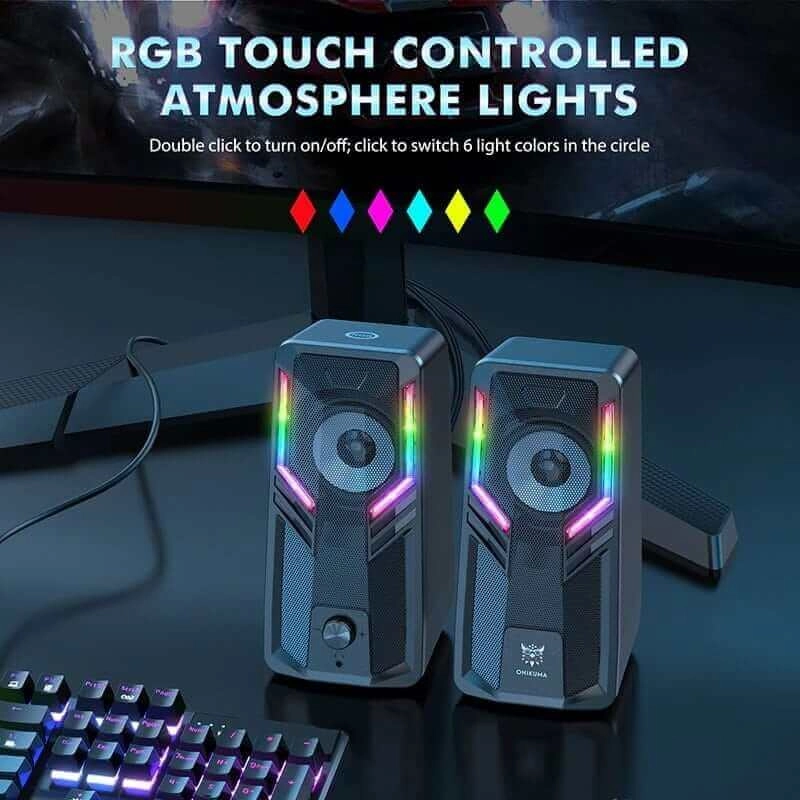 ONIKUMA G6 Wired RGB Gaming Speakers - Black  for sale in Egypt from Games2Egypt