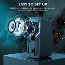 ONIKUMA G6 Wired RGB Gaming Speakers - Black  for sale in Egypt from Games2Egypt