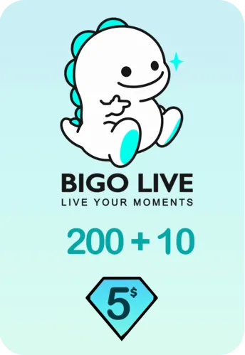 Bigo Live 200 + 10 Bonus Diamonds 5 USD Gift Card - Global