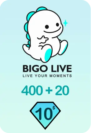 Bigo Live 400 + 20 Bonus Diamonds 10 USD Gift Card - Global