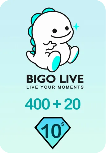 Bigo Live 400 + 20 Bonus Diamonds 10 USD Gift Card - Global