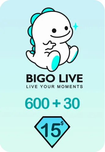 Bigo Live 600 + 30 Bonus Diamonds 15 USD Gift Card - Global