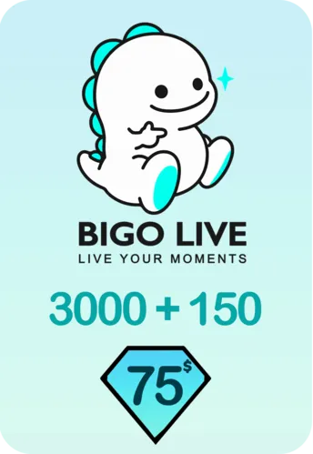 Bigo Live 3000 + 150 Bonus Diamonds 75 USD Gift Card - Global