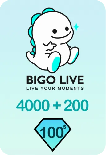 Bigo Live 4000 + 200 Bonus Diamonds 100 USD Gift Card - Global