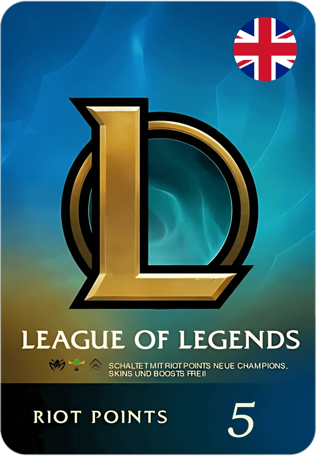 League of Legends (LoL) Gift Card - 5 GBP - UK  for sale in Egypt from Games2Egypt