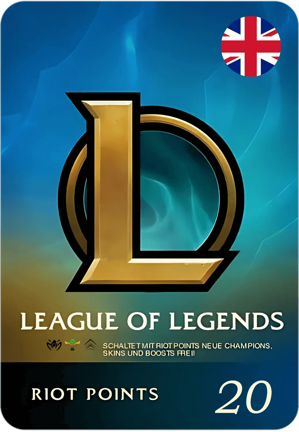 League of Legends (LoL) Gift Card - 20 GBP - UK  for sale in Egypt from Games2Egypt