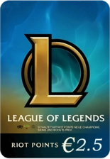 League of Legends (LoL) Gift Card - 2.5 EUR - Europe -  for sale in Egypt from Games2Egypt