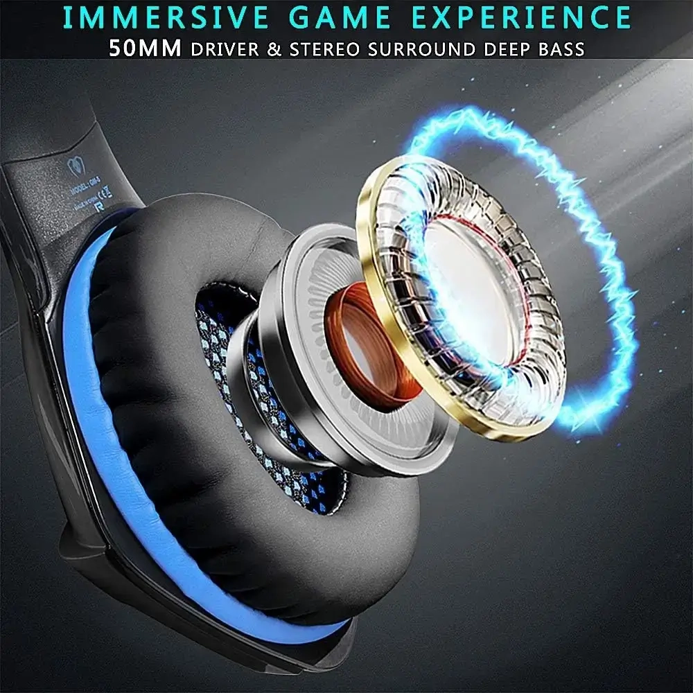 Beexcellent GM5 Wired Gaming Headset - Blue  for sale in Egypt from Games2Egypt