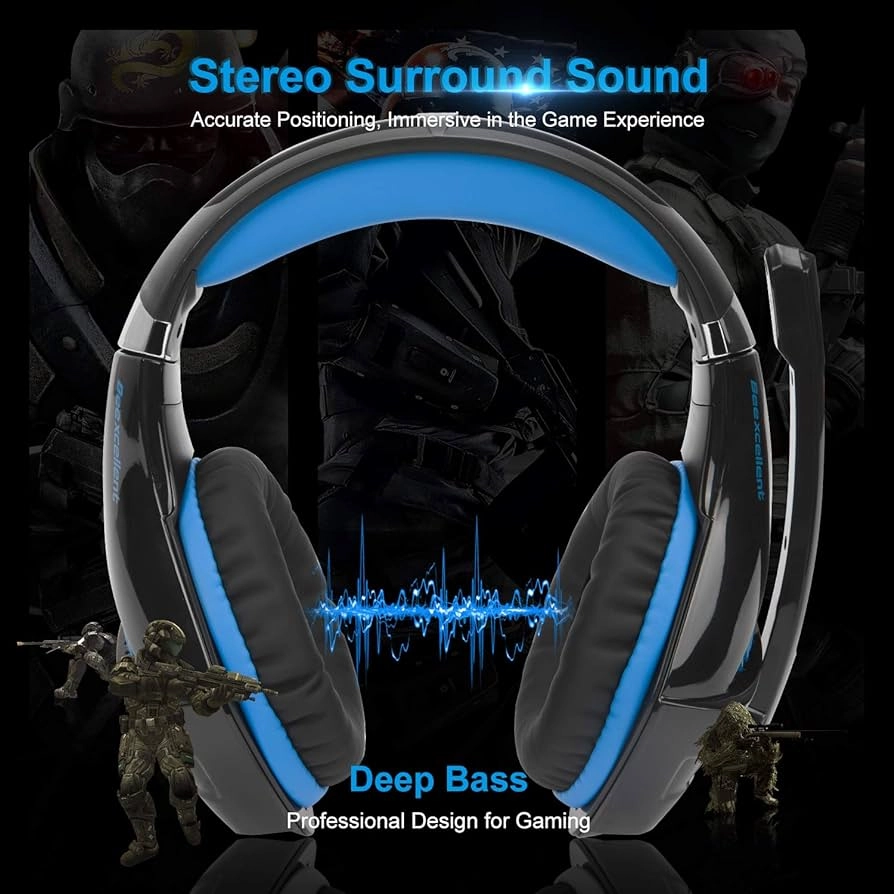 Beexcellent GM5 Wired Gaming Headset - Blue  for sale in Egypt from Games2Egypt