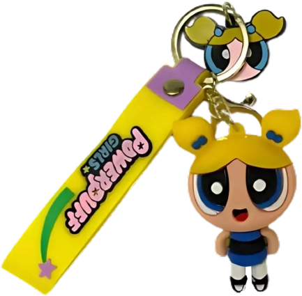 The Powerpuff Girls Bubbles Keychain Medal