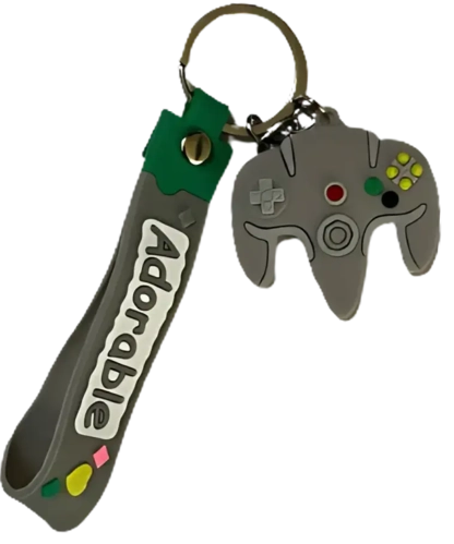 N64 Controller Keychain Medal - Grey - Games 2 Egypt