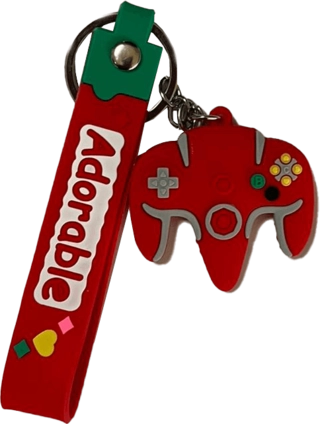 N64 Controller Keychain Medal - Red