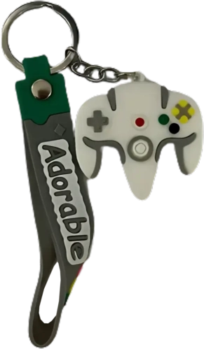 N64 Controller Keychain Medal - White