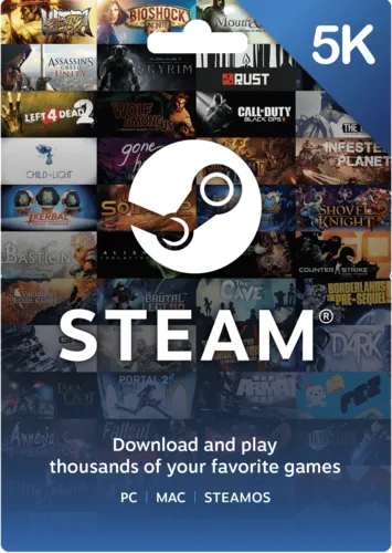 Steam Wallet Gift Card India 5000 INR