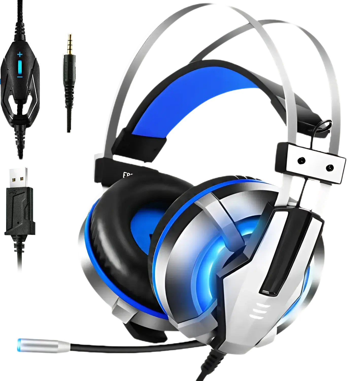 EKSA E800 Wired Gaming Headset - Blue and Silver  for sale in Egypt from Games2Egypt