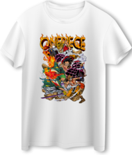 One Piece Anime LOOM Oversized T-Shirt - Off White (97429)