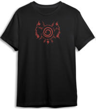 Naruto Anime LOOM Oversized T-Shirt - Black (97437)