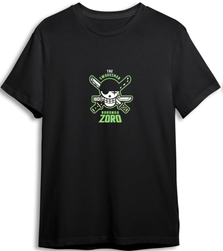 One Piece Zoro LOOM Oversized T-Shirt - Black  for sale in Egypt from Games2Egypt