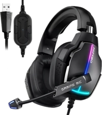 KOTION EACH G1 PRO Wired RGB PC Gaming Headset - Black