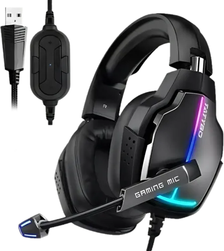 KOTION EACH G1 PRO Wired RGB PC Gaming Headset - Black