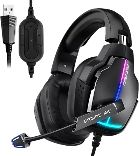 KOTION EACH G1 PRO Wired RGB PC Gaming Headset - Black