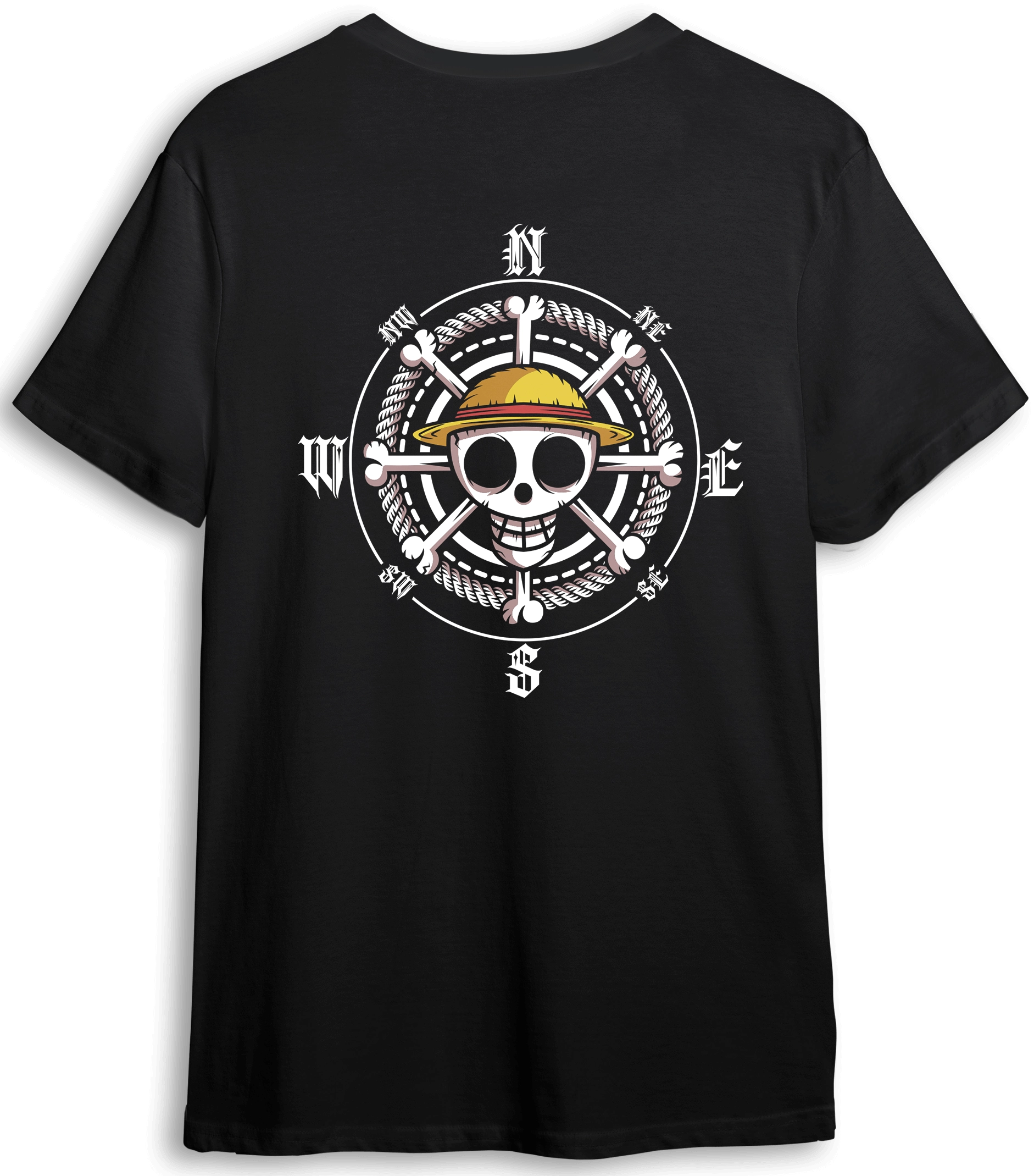 One Piece Compass LOOM Oversized T-Shirt - Black  for sale in Egypt from Games2Egypt