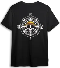 One Piece Compass LOOM Oversized T-Shirt - Black  for sale in Egypt from Games2Egypt