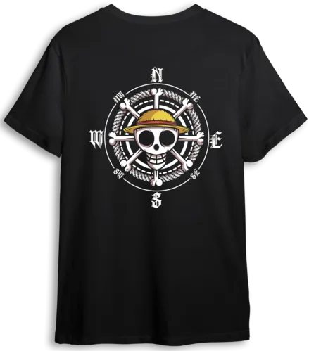 One Piece Compass LOOM Oversized T-Shirt - Black  for sale in Egypt from Games2Egypt